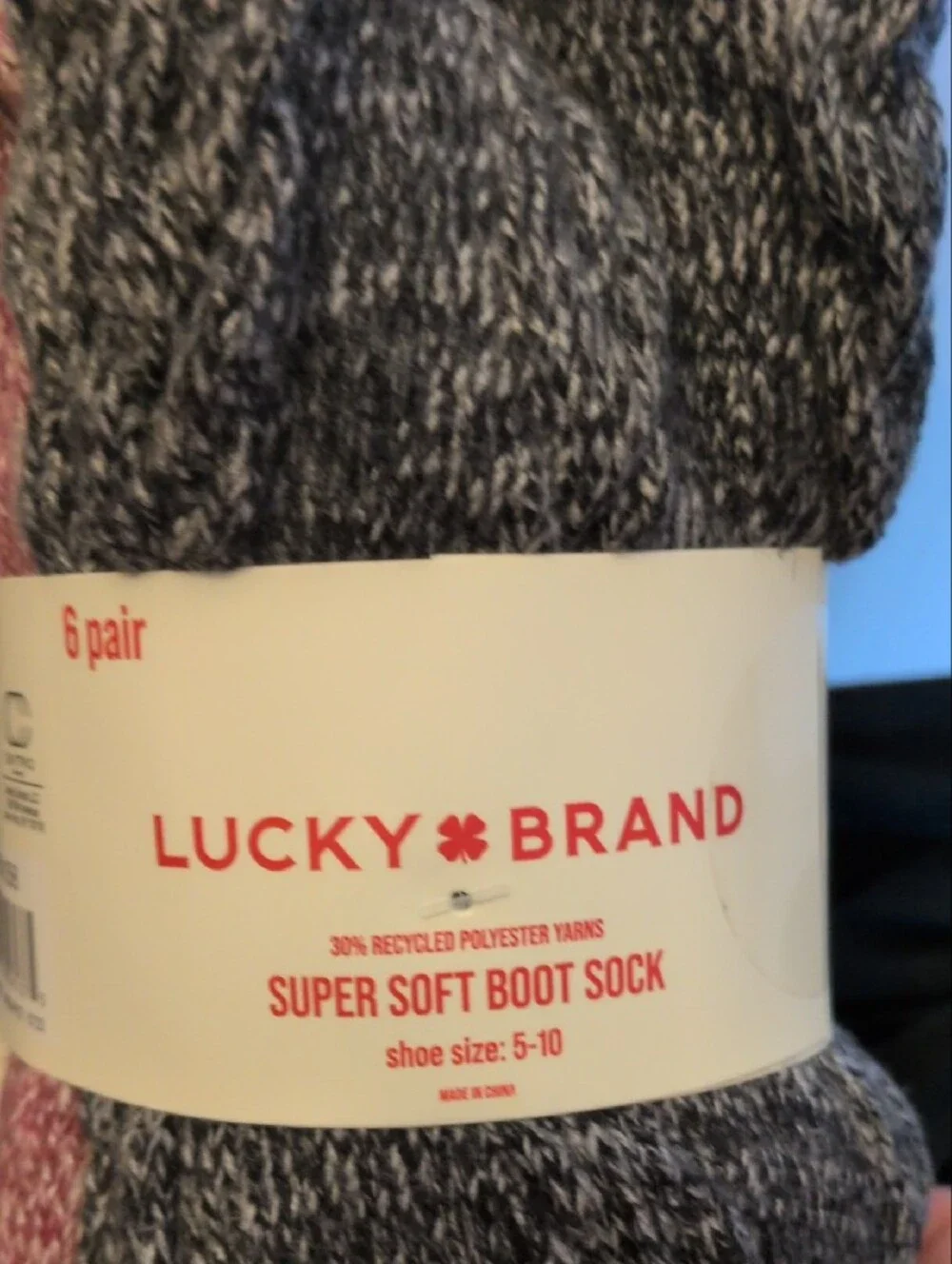 Lucky Brand 6 Pairs Of Boot Socks